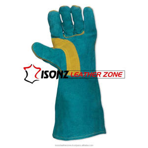 Guantes de Soldador ISONZ de Cuero Sintético con Diseño Personalizado, 2 mm de Grosor, 14 Pulgadas, Anti-Impacto/Anti-Corte, para Soldadura TIG/MIG - Product Image 3