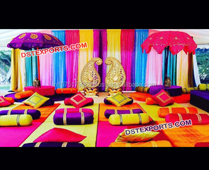 Mehani Sangeet Escenario Decoración Escenario DE BODA Aspecto elegante Mehandi Escenario Decoración Boda India Mehandi Escenario Decoración Reino Unido - Product Image 1