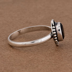 แหวนพลอยควอตซ์สีสโมควอตซ์สีน้ำตาลทรงวงรีแท้925แข็งเครื่องประดับปาร์ตี้เงินสเตอร์ลิงขายส่งผลิต Casa de Plata - Product Image 3