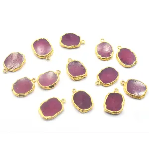 Yakut 16 ila 18 MM kefalet dikdörtgen şekli altın kaplama kolye - Product Image 1