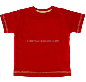 Camiseta de Algodón 100% para Niños, Lisa, sin Estampado, Prelavada, Manga Corta, Venta al por Mayor, Proveedor OEM de India - Product Image 6