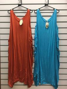 IKAT Exclusivo Maxi Vestido Asimétrico Slit Sexy Tiered Solid Jersey Vacation-Ready Dress Plus Size Loose Fit Mujer Ropa - Product Image 3