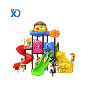 Crianças slide plástico playhouse playground ao ar livre para a venda