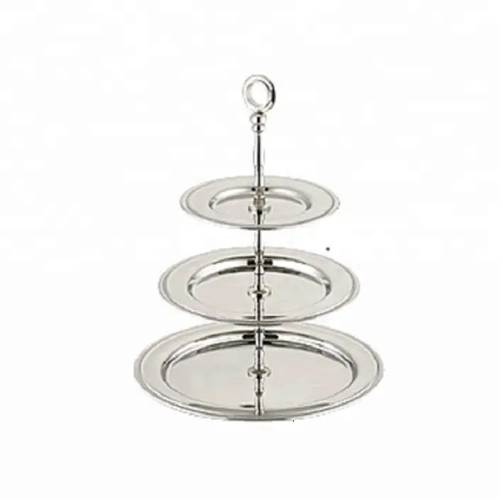 3 Tier Silver Cake Stand For Parties