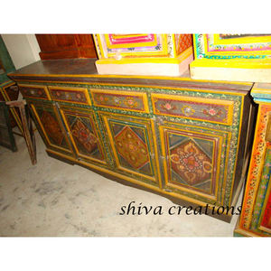 Armoire de buffet en bois massif de style antique en gros en vrac meubles peints pour la maison salon - Product Image 1