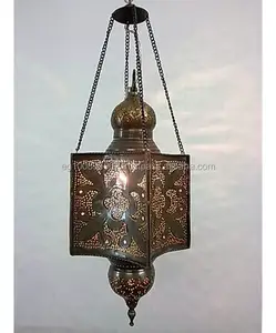 BR322 Wedding Centerpiece Square Pendant Moroccan Floral Lantern / Lamp