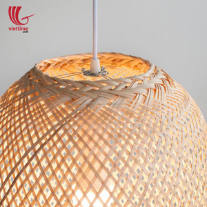 Venta al por mayor de lámparas colgantes de bambú tejido moderno sombras notable forma de línea de iluminación - Product Image 4