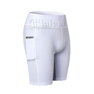 Short d'entraînement taille élastique respirant pour adulte pour la course à pied, l'haltérophilie, le yoga, le vélo, taille moyenne, motif à carreaux OEM - Product Image 3