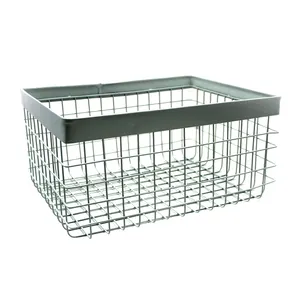 Green Large Industrial Metal Wire Baskets