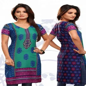 Độc Quyền Bollywood Phong Cách Partywear Rayon Thiết Kế Dài Kurtis Pakistan