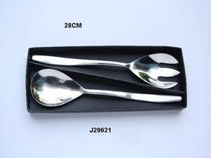 Nouvel arrivage Ensemble de salade en acier poli miroir Cuillère à salade et fourchette à salade en acier poli au prix de gros - Product Image 6