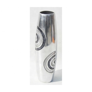Florero de aluminio y Metal clásico moderno personalizado, decoración de mesa con logotipo para el hogar o el Hotel, tamaño y forma personalizados - Product Image 1