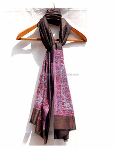 Bufanda tejida a mano de varios colores, chal bordado a mano de Cachemira india, lana de oveja suave, estola - Product Image 2