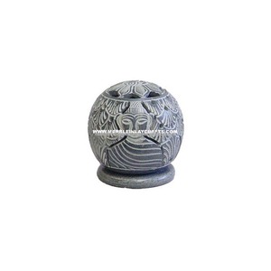 Lampe à bougie en pierre ollaire sculptée à la main, utilisée pour la décoration de la maison - Product Image 1