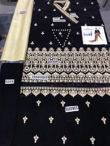 Color negro Nuevo terciopelo ropa de fiesta hermoso vestido - Product Image 4