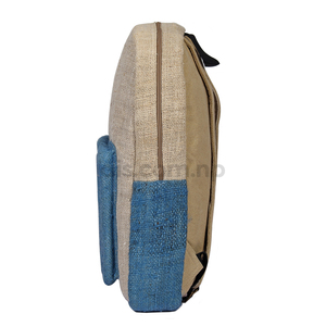 Sac à dos en toile de chanvre écologique de haute qualité, couleur chanvre naturelle, fermeture éclair antivol, 30-40L, unisexe, bandoulière arquée - Product Image 4