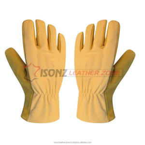 Guantes de Seguridad de Trabajo de Primera Calidad, Estilo Conductor, Piel de Becerro, Resistentes al Calor y a Impactos, Talla L de 10 Pulgadas - Product Image 2