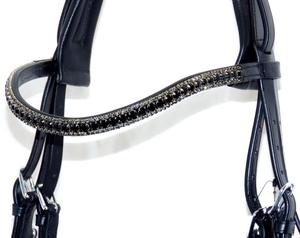 Brida de salto de caballo plegable de alta calidad, Material inglés de cuero, cristales Bling Horse, brida decorativa, salto de gama alta - Product Image 6