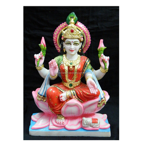 เทพธิดาหินอ่อน Laxmi รูปปั้น - Product Image 1
