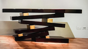 Unique Design Gold <strong>Black</strong> Metal Wood <strong>Console</strong> <strong>Table</strong> - Product Image 5