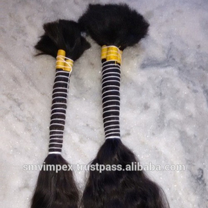 100% cheveux humains bruts non transformés en vrac cheveux humains indiens de qualité parfaite uniquement. 100% cheveux bruts en vrac - Product Image 6