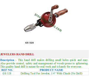 Taladro de mano GS 528 para joyeros Herramienta y equipo de reparación de joyas esenciales - Product Image 2