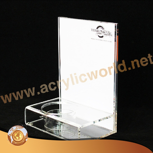 Soporte de exhibición de botella de vino acrílico personalizado al por mayor con soporte de cartel de señal Mostrador de exhibición de vino - Product Image 1