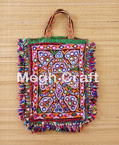 Bolsos de Mano Kutch Bordados a Mano de Diseñador - Bolsos Vintage - Bolsos Theli con Espejo Kutch - Bolsos de Mano para Mujer al por Mayor - Product Image 1