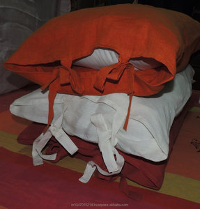 100% housse de coussin en lin uni Vintage tissé Design teint à la main dans des couleurs de Noël écologique Non toxique pour une utilisation à domicile dans un hôtel - Product Image 2