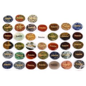 Piedra grabada Rock Impact Faith Stones Grabado Palabra Piedra Chakra piedra grabada personalizada grabado artesanías de cristal Mayorista - Product Image 1