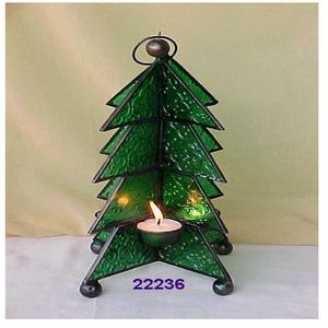 Moderno decorativo de metal negro y vidrio vela linterna vidrio X-Mas árbol diseño vajilla votiva - Product Image 1