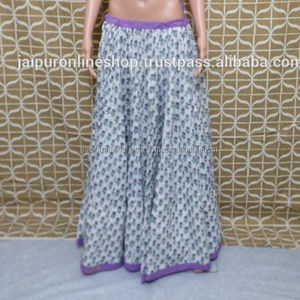 ราชสถานยาวเต็มแกว่งรอบมือบล็อกพิมพ์ Lehenga กระโปรง - Product Image 1