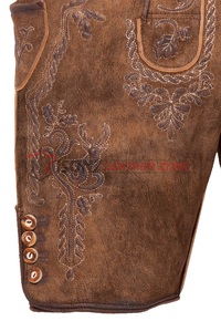 Pantalones Lederhosen Bávaros de Estilo Vintage Personalizados para Hombre, de Cuero Genuino, Estilo Alemán/Austriaco, con Tirantes, Traje Tradicional Alemán - Product Image 4