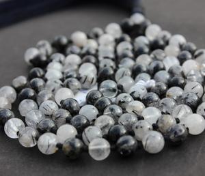 Vente chaude de haute qualité Quartz rutilé naturel 108 Yoga Mala perles fabriqués à la main chapelet collier spirituel unisexe cadeaux fêtes - Product Image 4