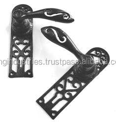 Omg Industries Ensemble de serrures à poignée à levier en fonte Poignée de porte noire forgée à la main pour appartements - Product Image 4