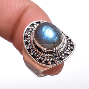 Anillo de Plata de Ley 925 con gemas de rubí estilo moderno de Cachemira - Product Image 5