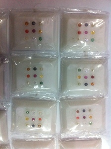 Pack de pierres précieuses Navratan multicolores naturelles d'origine indienne - Product Image 3