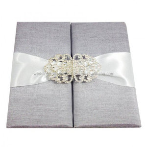 豪華な結婚式の招待状シルクの招待状ボックス - Product Image 5