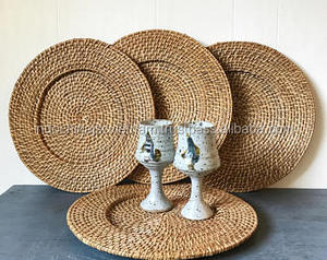 Rond En Osier Rotin Naturel Plaques de Chargeur Pour La Cérémonie De Mariage - Product Image 5