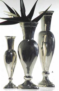 VASE à fleurs en métal argenté, VASE de décoration de jardin, VASE de décoration de maison pour décoration de mariage, prix de gros - Product Image 4