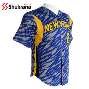 Shukrana Men's <b>Baseball</b> Jersey Sublimated Breathable Quick Dry 100% Polyester Short Sleeve Athletic Fit Custom Team Sports - Product Image 3