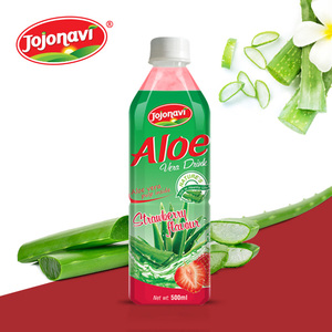 JOJONAVI Jus d'aloe vera à saveur de fraise Boisson aux fruits et légumes Marque sans sucre - Product Image 1