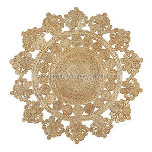 Alfombra redonda de yute de 6 pulgadas para sala de estar, tapete artesanal para cocina, diseño personalizado, área de granja, pasillo - Product Image 2