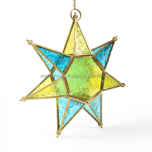 Adorno Colgante de Cristal con Estrella Marroquí Multicolor para Hoteles, Uso Diario - Product Image 1