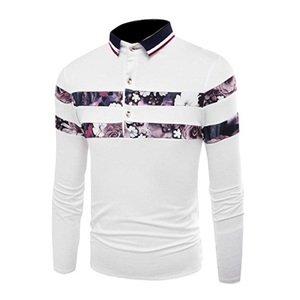 Hommes Slim Fit New Fashionable Formal Long Sleeve Patchwork 100% Cotton Knitted for Shirt - Product Image 3