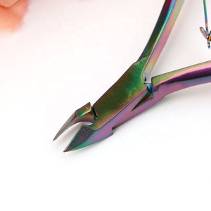 Multicolored Titanium Coated Stainless Steel Cuticle Nipper Dead Skin Remover for Manicure and Pedicure - Product Image 3