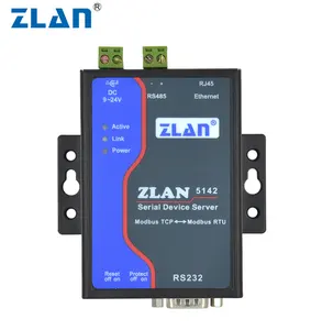 ZLAN5142 RS232 RS485 إلى محول إيثرنت إنترنت الأشياء Modbus RTU إلى TCP بوابة الصناعية متعددة استضافة خادم جهاز تسلسلي