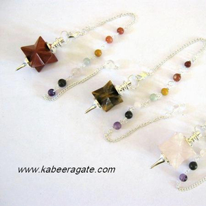 Venta al por mayor siete chakra montado estrella péndulo - Product Image 1