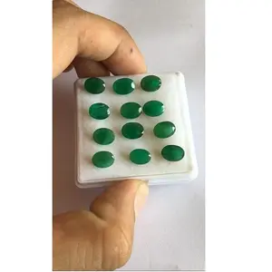 Émeraude naturelle de qualité AAA, excellente couleur verte avec lustre AAA, coupe ovale pour la fabrication de bijoux, certifiée IGI - Product Image 1