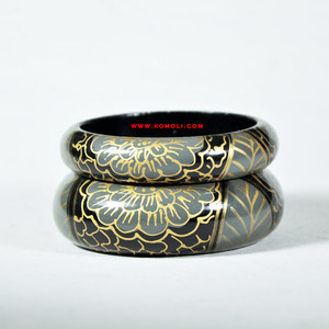 Pulseras de Madera Pintadas a Mano de Diseño Indio, Joyería Pintada en Varios Colores, Pulseras de Madera Personalizadas - Product Image 6